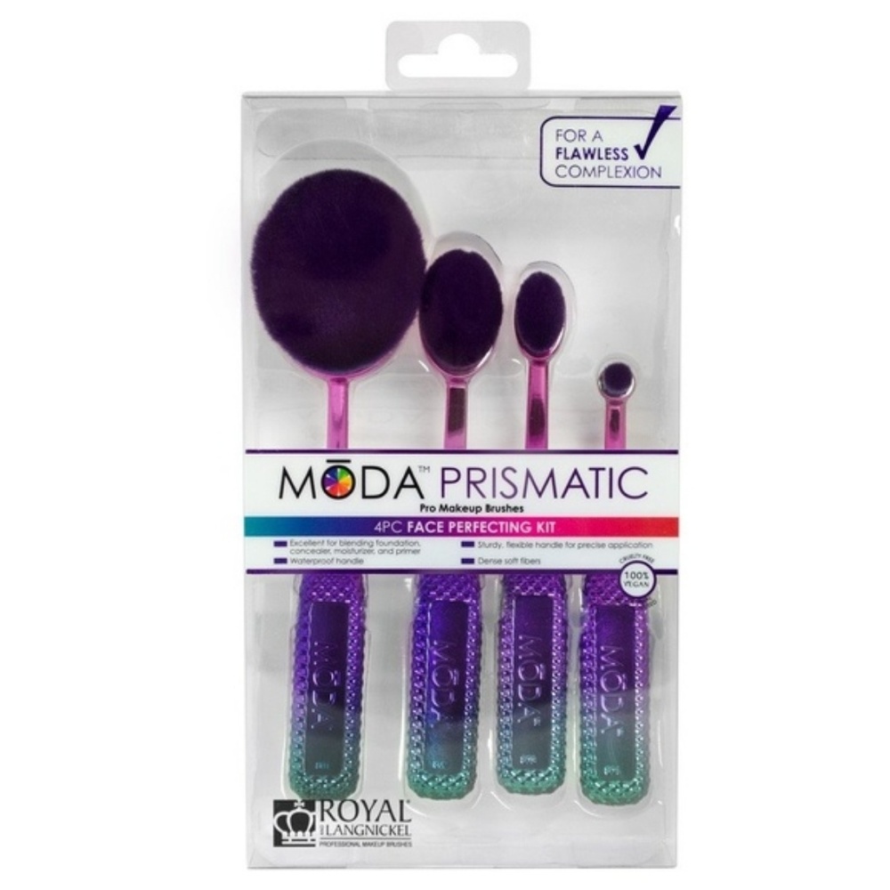 Mermaid Vegan Face Perfecting 4 pc Brush set    - Picture 3 of 3
